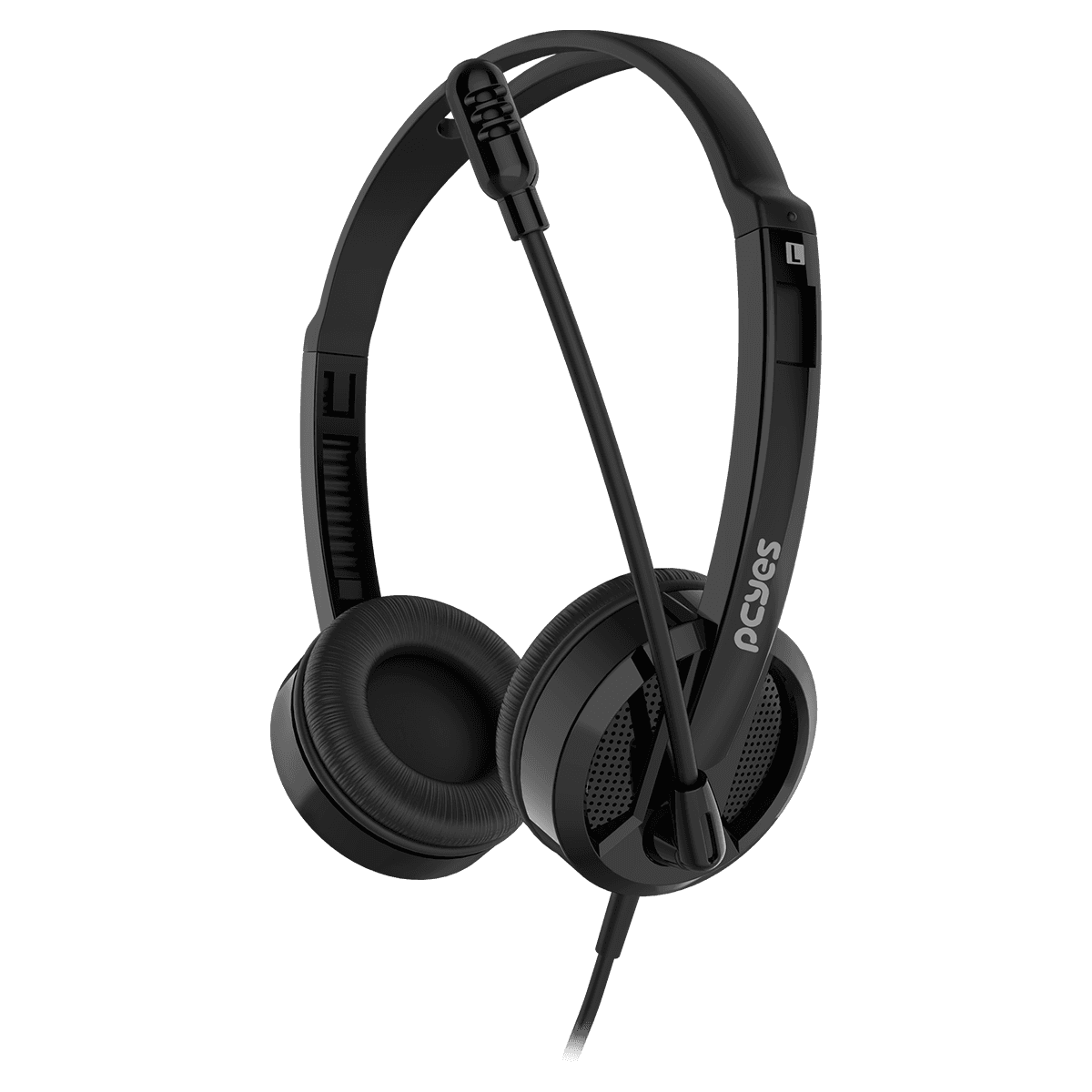 Headset PCYES Office HB300 Driver 30mm P2 P3 3,5mm com Microfone Omnidirecional PHB300