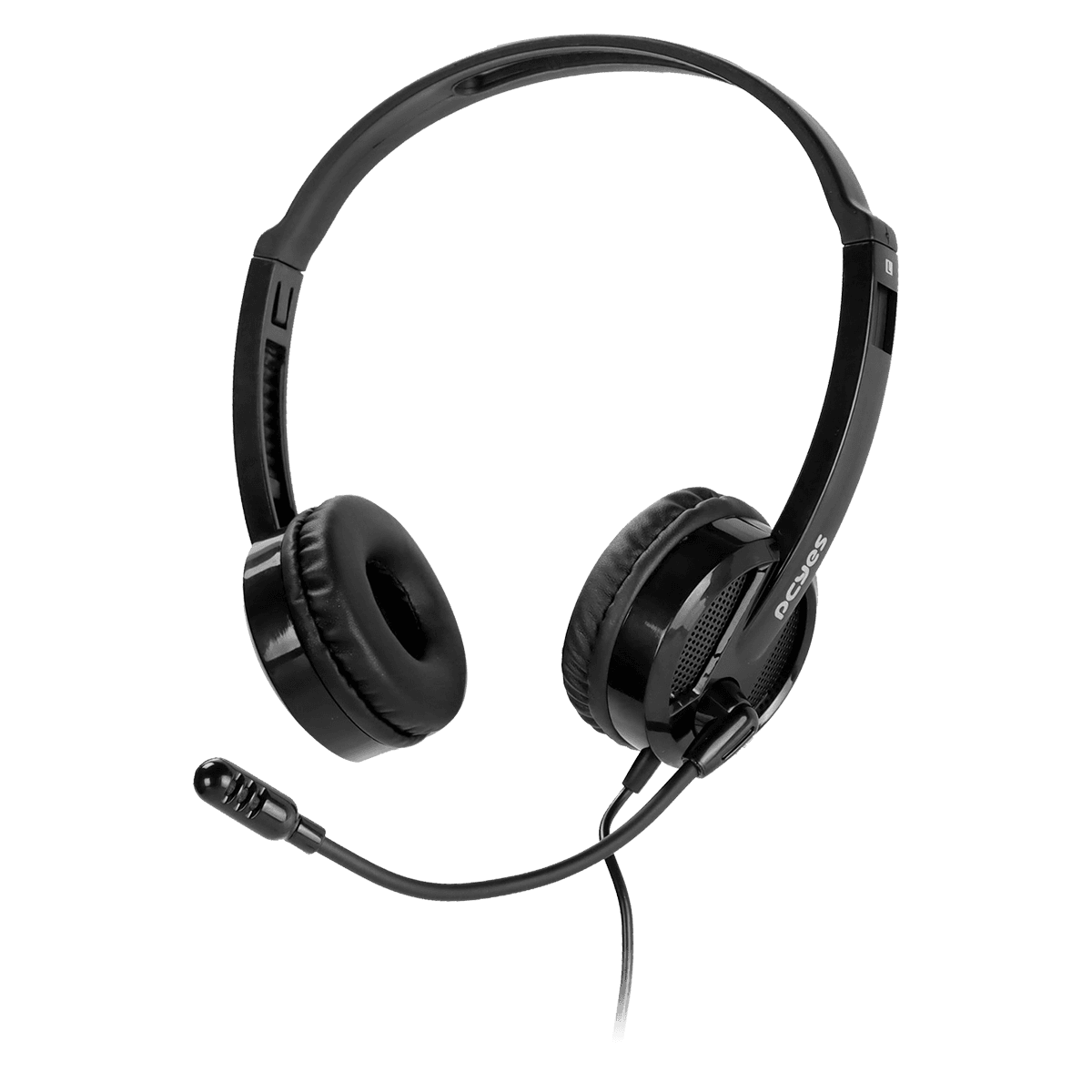 Headset PCYES Office HB300 Driver 30mm P2 P3 3,5mm com Microfone Omnidirecional PHB300 em destaque