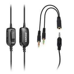 Headset PCYES Office HB300 Driver 30mm P2 P3 3,5mm com Microfone Omnidirecional PHB300 5