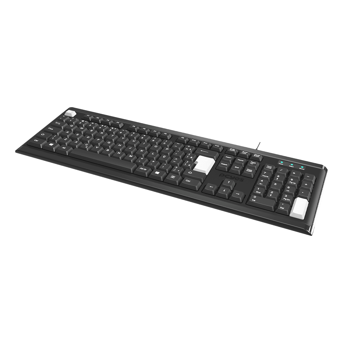 Teclado PCYES USB Classic ABNT2 Full Size com Cabo de 2 Metros PTOCL2AB em destaque