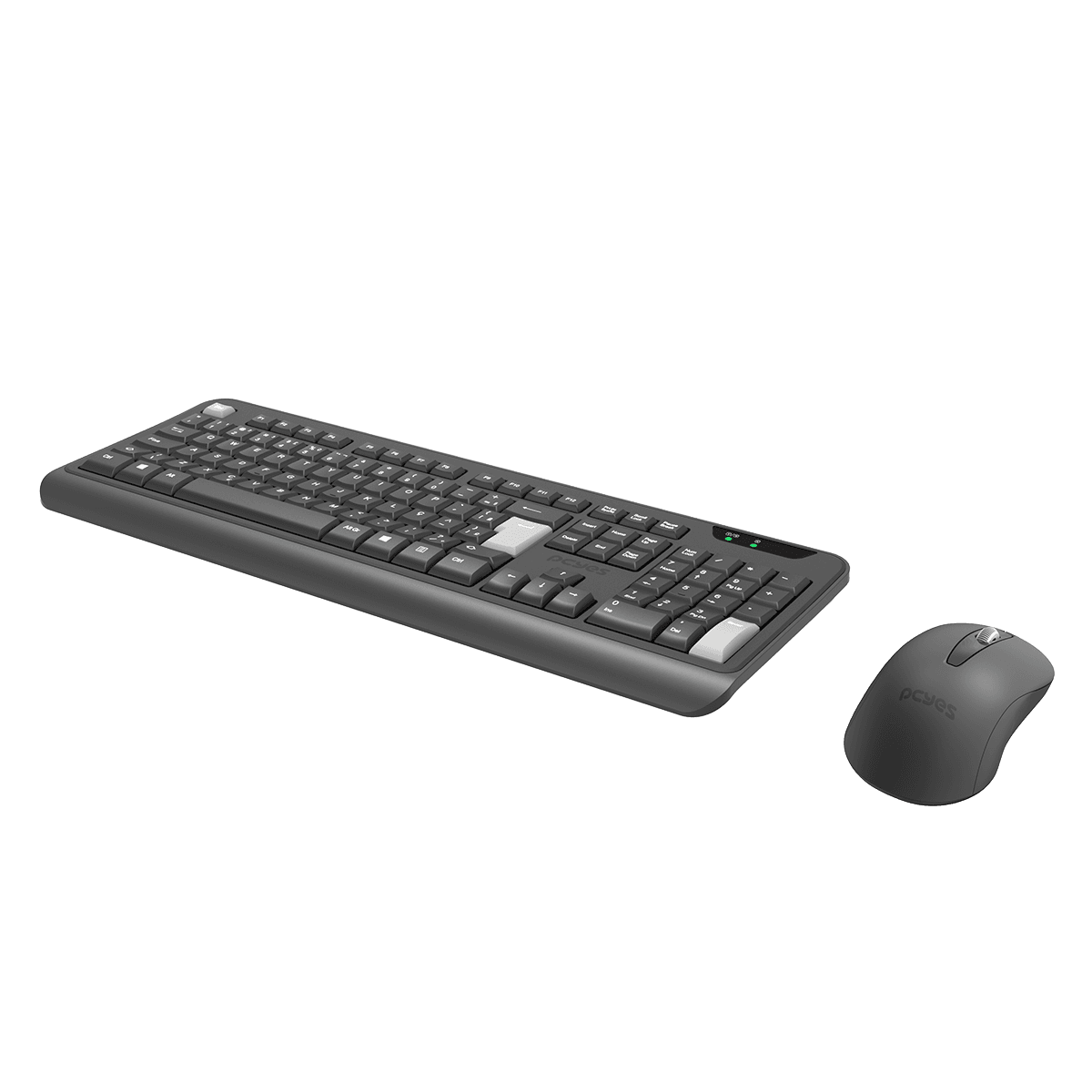 Kit com Teclado e Mouse Sem Fio Comfort PCYES ABNT2 2.4GHz 1200DPI Ergonômico PCOCWAB detalhe