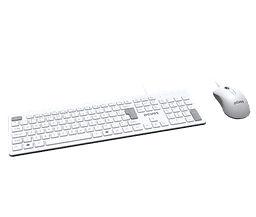 Kit com Teclado e Mouse PCYES Soft Branco PCOSF2W 2