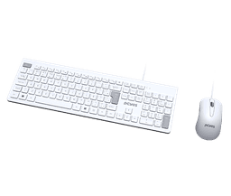 Kit com Teclado e Mouse PCYES Soft Branco PCOSF2W 3