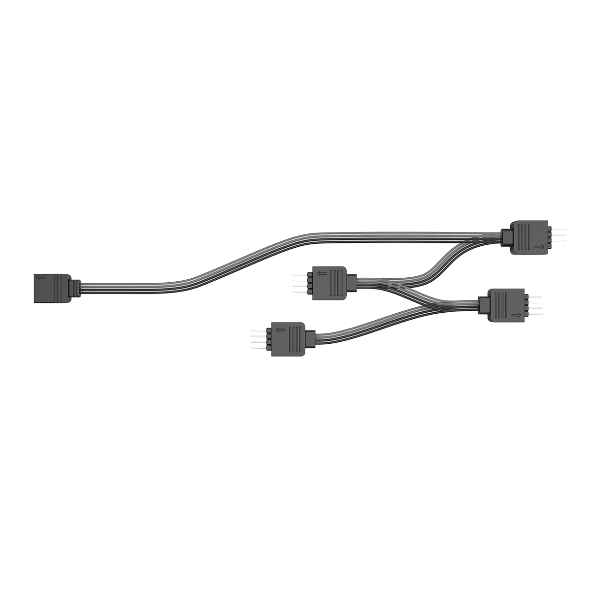 Cabo Adaptador Splitter PCYES ARGB 1x4 3 Pinos 35cm SPTARGB4PCY em destaque