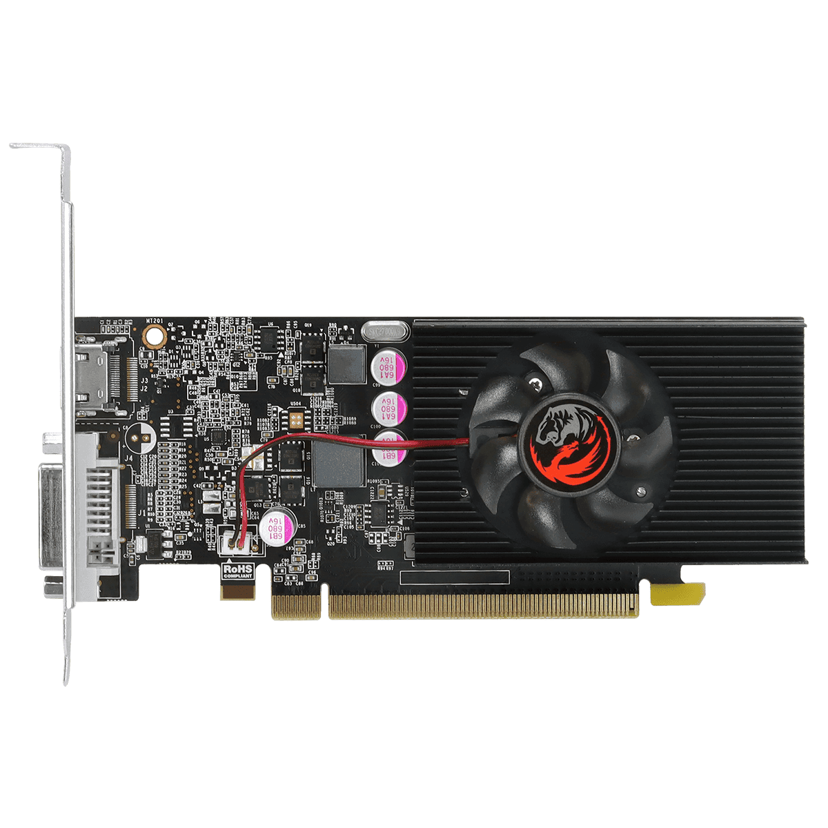 Placa de Vídeo PCYES GPU NVIDIA GeForce GT 1030 2GB GDDR5 64-bit Low Profile PA1030GTG5LP em destaque