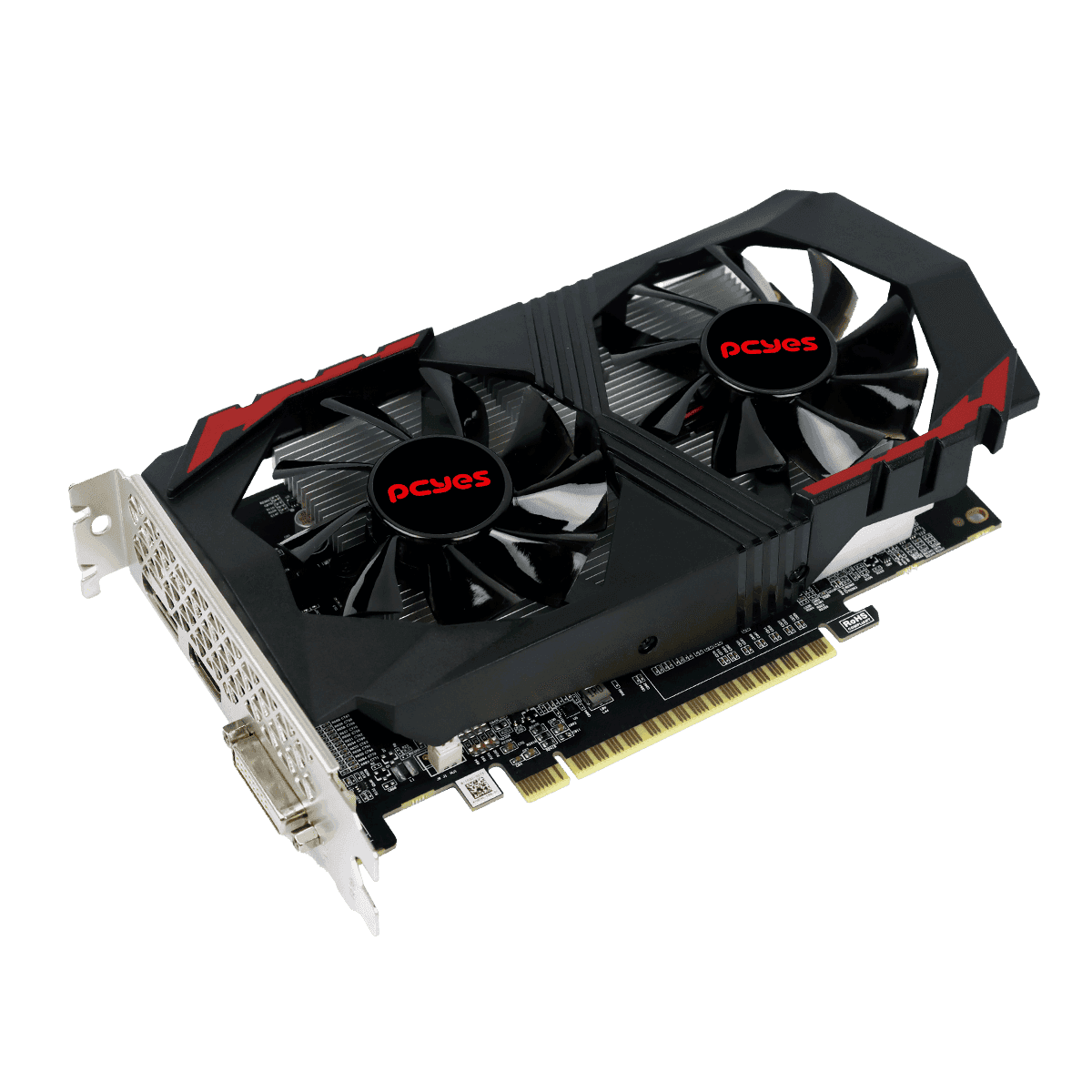 Placa de Vídeo PCYES GPU NVIDIA GeForce GTX 1050 Ti 4GB GDDR5 128-bit Dual Fan PVGTX1050TI4GBR5128 detalhe