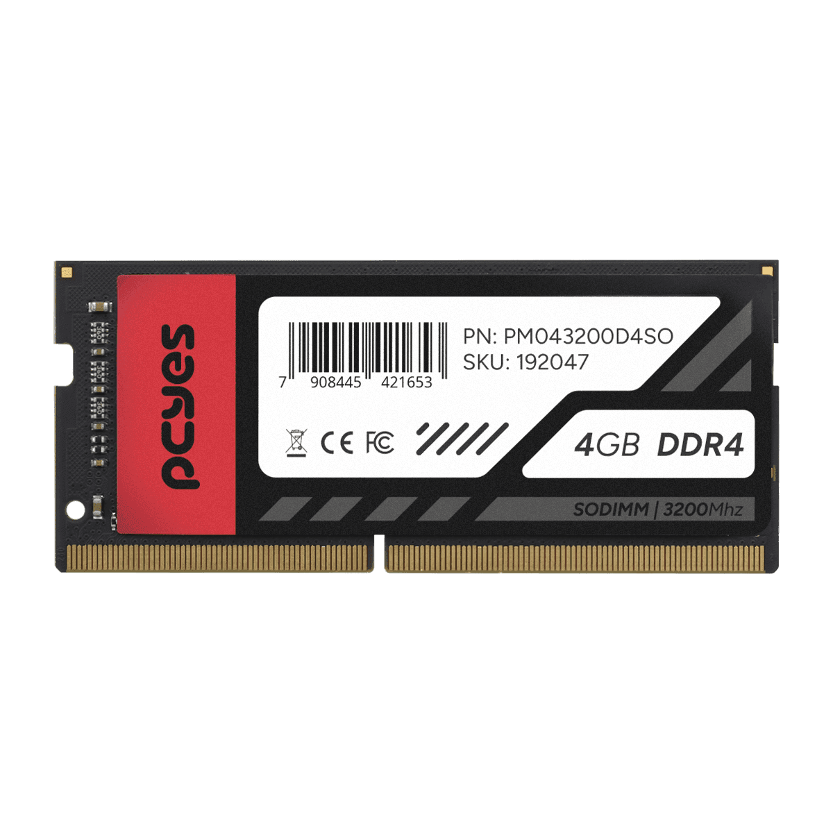 Memoria PCYES 4GB DDR4 3200MHz SO-DIMM Notebook PM043200D4SO detalhe