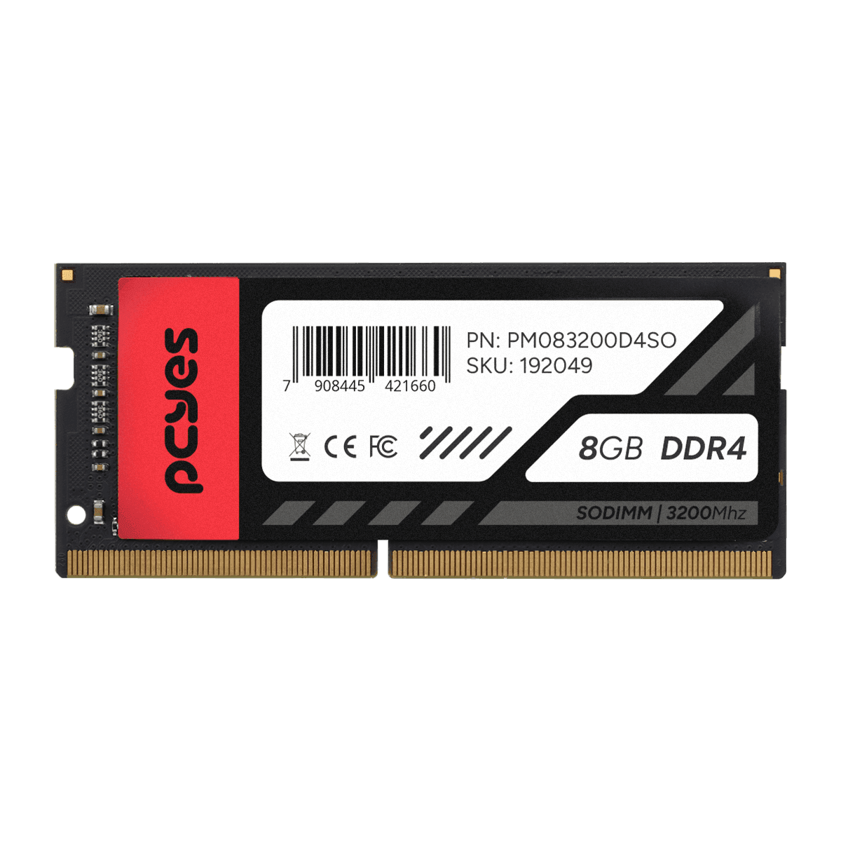 Memória PCYES 8GB DDR4 3200MHz SO-DIMM Notebook PM083200D4SO detalhe