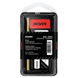 Memória PCYES 8GB DDR4 3200MHz SO-DIMM Notebook PM083200D4SO 5