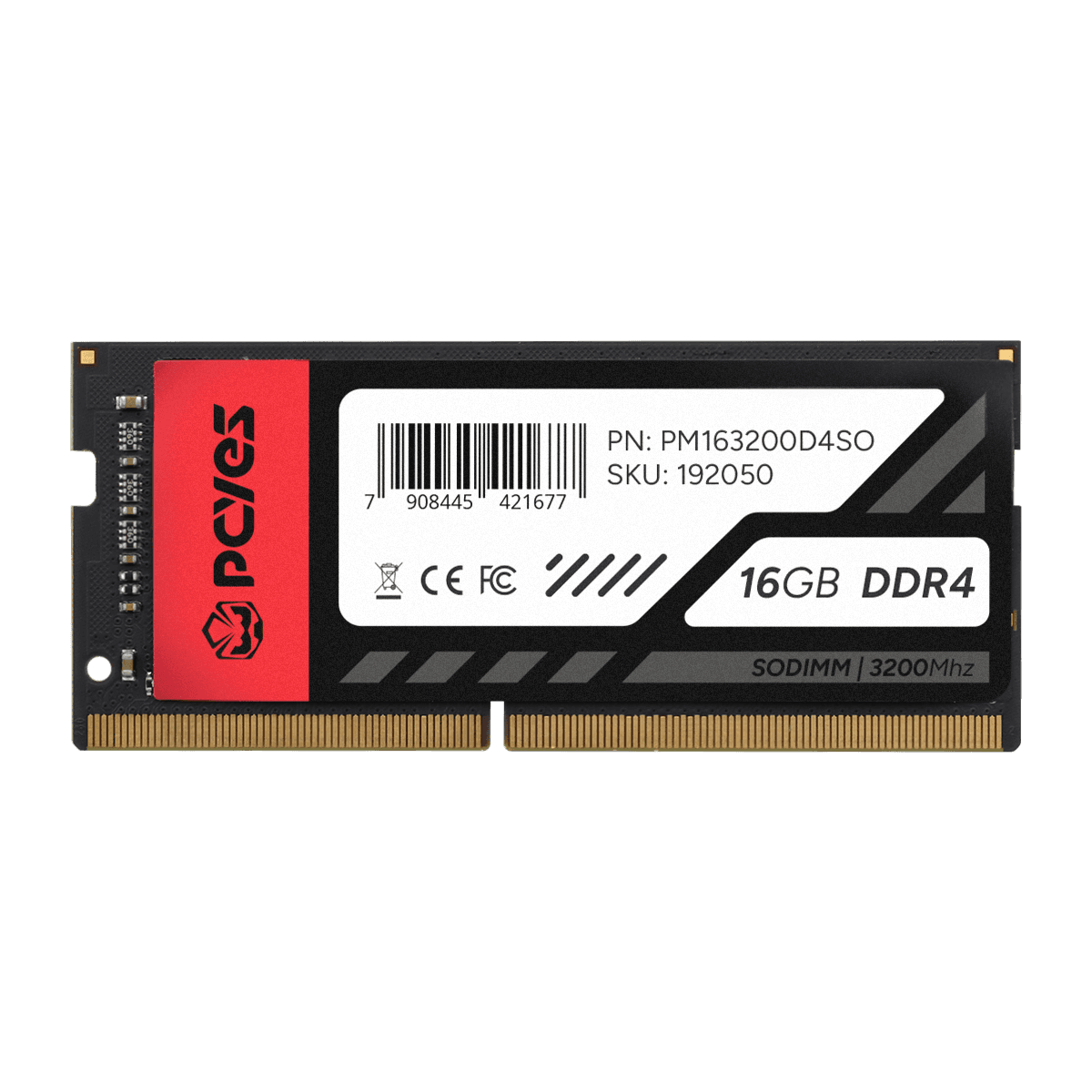 Memória PCYES SODIMM 16GB DDR4 3200MHz Notebook CL19 1.2V PM163200D4SO detalhe