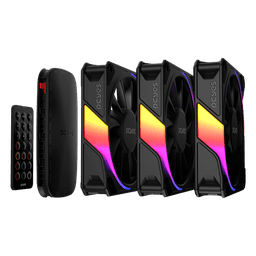 Kit Cooler Fan PCYES Sangue Frio 3 ARGB Black Vulcan 120mm K3ARGBSF3BR 2