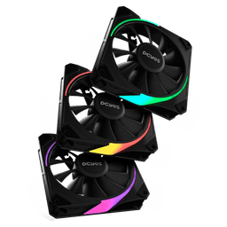 Kit Cooler Fan PCYES Sangue Frio 3 ARGB Black Vulcan 120mm K3ARGBSF3BR 3