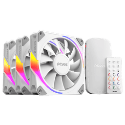 Kit Cooler Fan PCYES Sangue Frio 3 ARGB White Ghost 120mm K3ARGBSF3WGBR 1