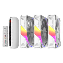 Kit Cooler Fan PCYES Sangue Frio 3 ARGB White Ghost 120mm K3ARGBSF3WGBR 2