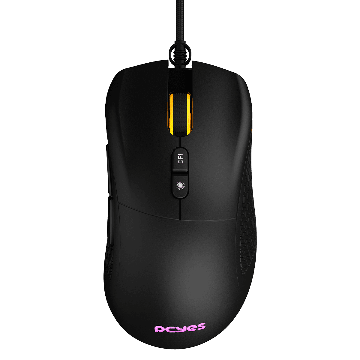 Mouse PCYES Gamer Gaius RGB 12400DPI 6 Botões PMGGBV