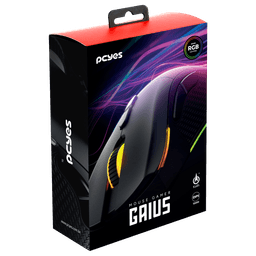 Mouse PCYES Gamer Gaius RGB 12400DPI 6 Botões PMGGBV 6