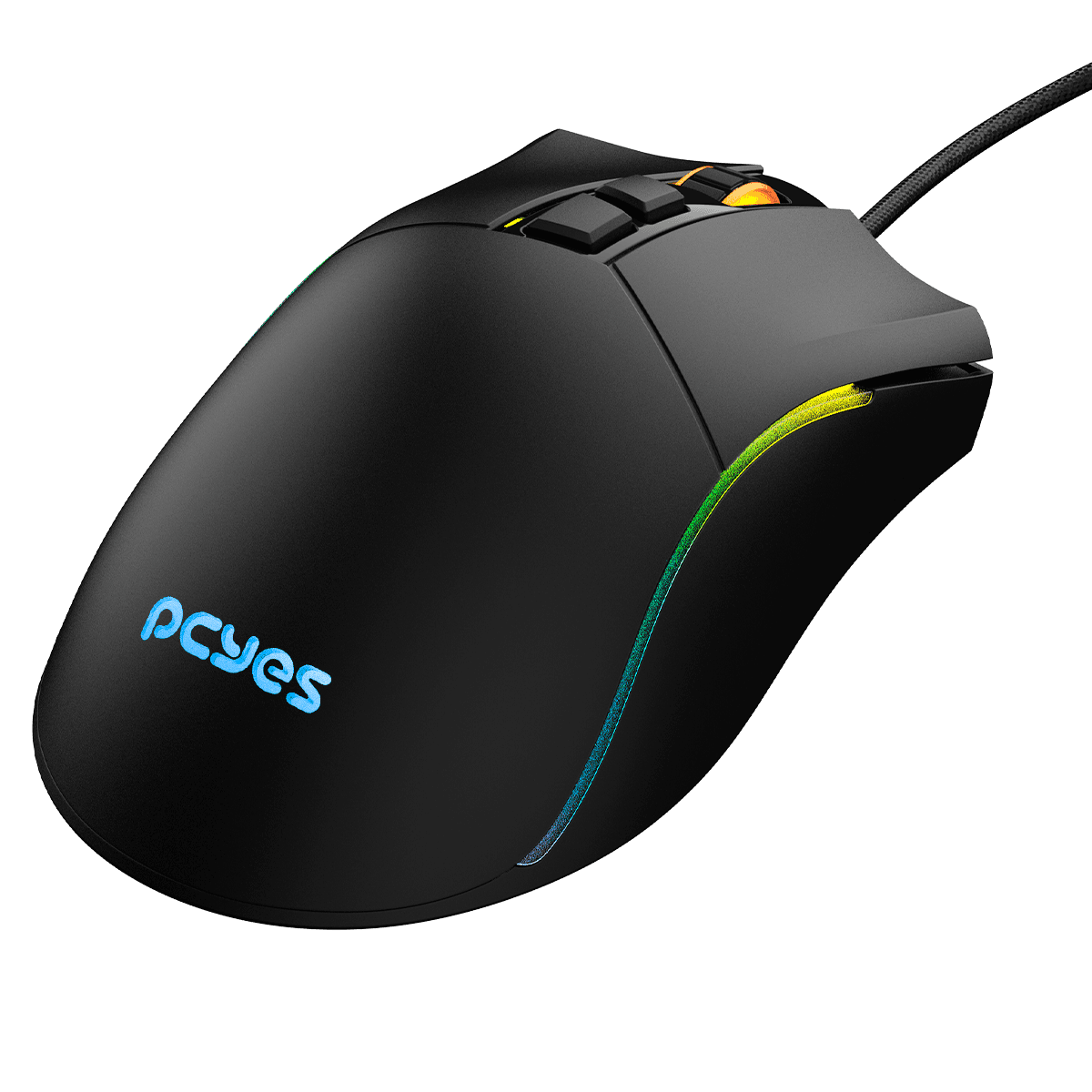 Mouse PCYES Gamer Valus RGB 12400DPI 8 Botões PMGVLBV detalhe