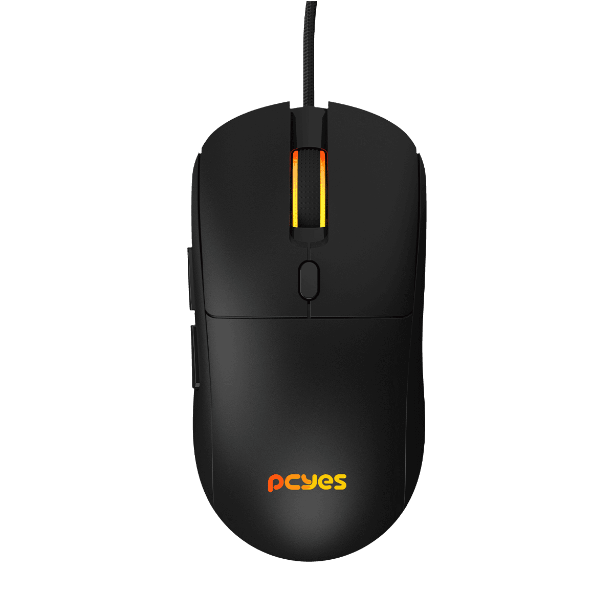 Mouse PCYES Gamer Basaran Black Vulcan RGB 12400DPI Silent Click PMGBRBV