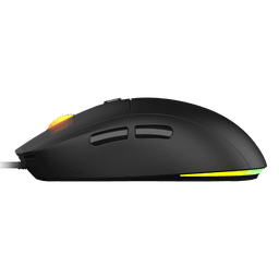 Mouse PCYES Gamer Basaran Black Vulcan RGB 12400DPI Silent Click PMGBRBV 4