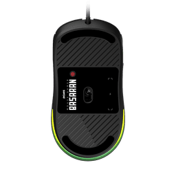 Mouse PCYES Gamer Basaran Black Vulcan RGB 12400DPI Silent Click PMGBRBV 5