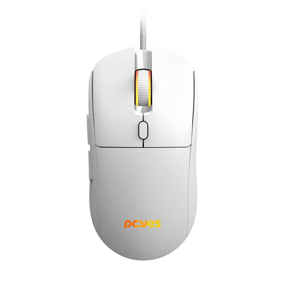Mouse PCYES Gamer Basaran White Ghost 12400DPI RGB 6 Botões PMGBRWG