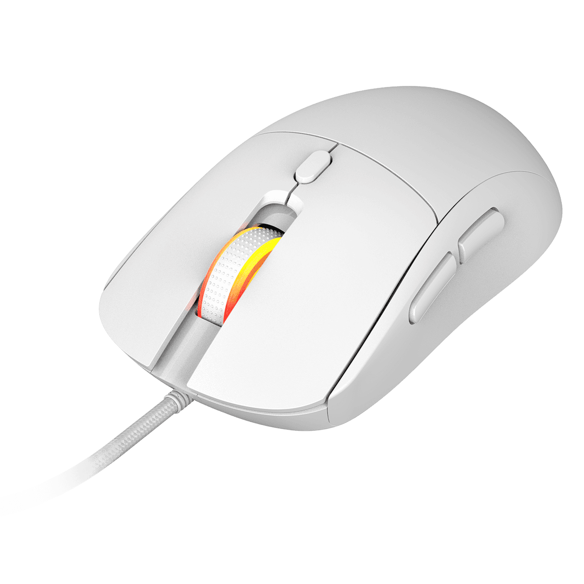 Mouse PCYES Gamer Basaran White Ghost 12400DPI RGB 6 Botões PMGBRWG em destaque