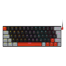 Teclado Mecânico PCYES Kuromori Black Vulcan Blue Switch LED Rainbow PTKM60BL 1