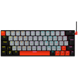 Teclado Mecânico PCYES Kuromori Black Vulcan Red Switch LED Rainbow PTKM60RD 1