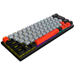 Teclado Mecânico PCYES Kuromori Black Vulcan Red Switch LED Rainbow PTKM60RD 2