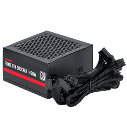 Fonte PCYES Gamer Shocker 400W 80Plus PFC Ativo PF400SHW 6