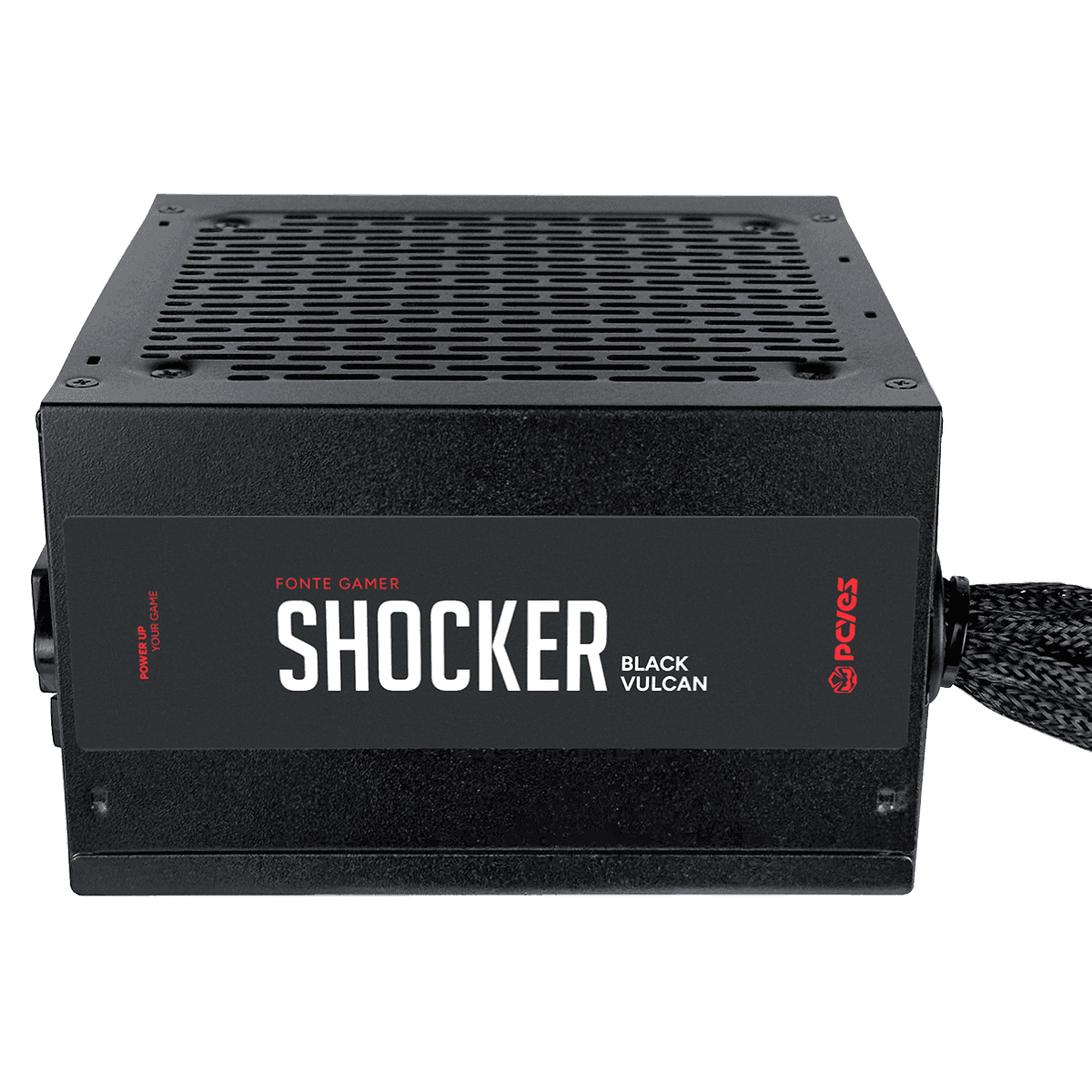 Fonte PCYES Gamer Shocker 600W 80Plus PFC Ativo PF600SHW detalhe