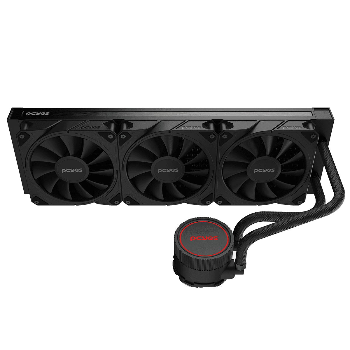 Water Cooler PCYES Sangue Frio 3 Black Vulcan 360mm TDP 350W WCSF3360BR detalhe