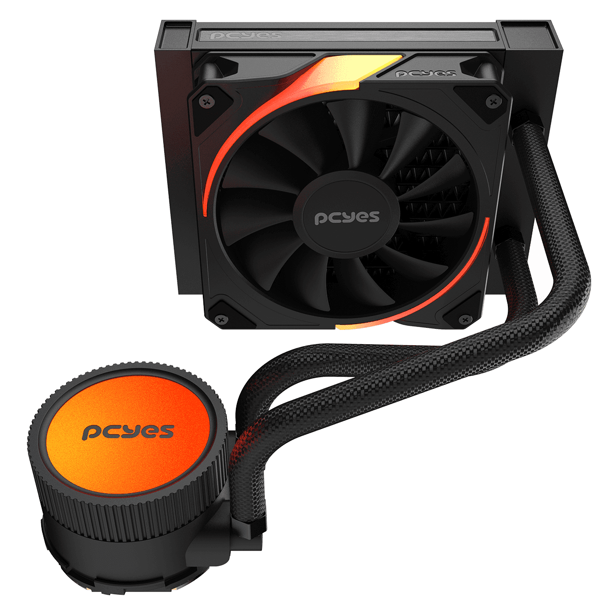 Water Cooler PCYES Sangue Frio 3 ARGB Black Vulcan 120mm TDP 200W ARGBSF3120BR detalhe