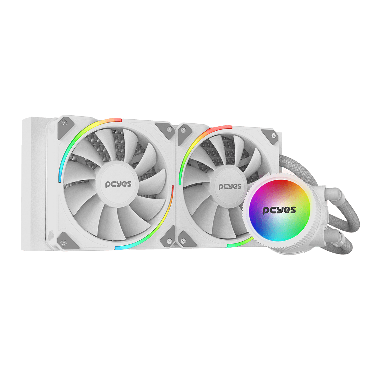 Water Cooler PCYES Sangue Frio 3 ARGB White Ghost 240mm TDP 250W ARGBSF3240WGBR