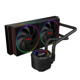 Water Cooler PCYES Vision 240mm Black Vulcan LCD 2,1" VS240BV 2