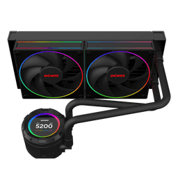 Water Cooler PCYES Vision 240mm Black Vulcan LCD 2,1" VS240BV 3
