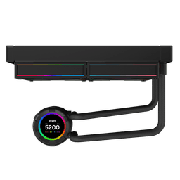 Water Cooler PCYES Vision 240mm Black Vulcan LCD 2,1" VS240BV 5