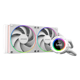 Water Cooler PCYES Vision White Ghost 240mm LCD 2,1" VS240WG 1