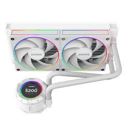 Water Cooler PCYES Vision White Ghost 240mm LCD 2,1" VS240WG 3