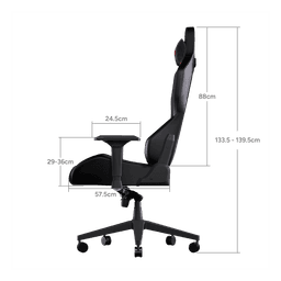 Cadeira Gamer Ergonômica Sentinel Black Vulcan com Apoio 4D e Inclinação 135° 6