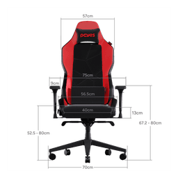 Cadeira Gamer Ergonômica Sentinel Red Magma com Apoio 4D e Inclinação 135° PCYes 5