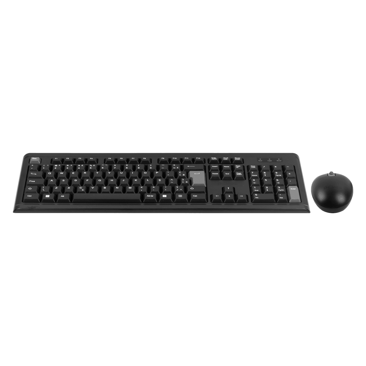 Kit com Teclado e Mouse USB Classic PCYES ABNT2 1000DPI Cabo 2m KCBK detalhe