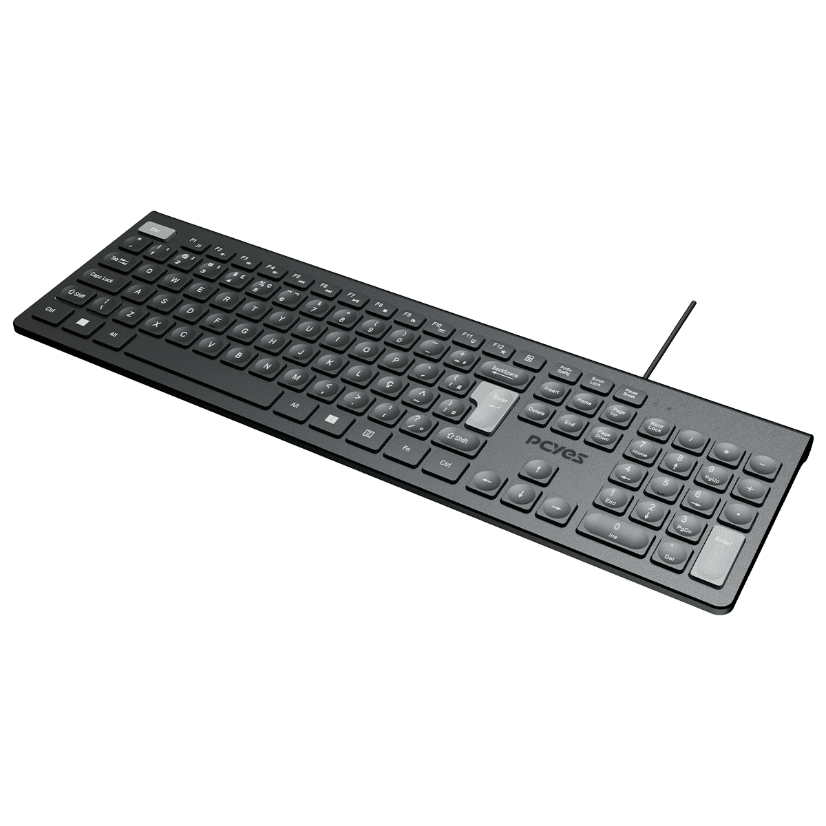 Combo Teclado e Mouse USB PCYES Soft Preto ABNT2 1000 DPI CMBSFBK em destaque