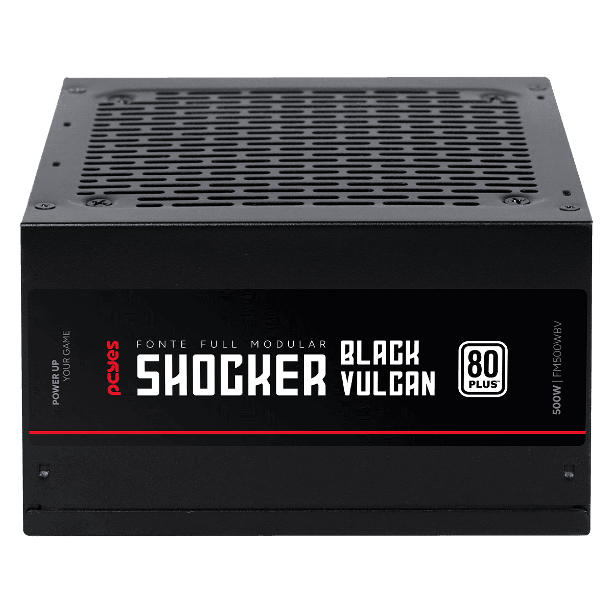 Fonte PCYES Gamer Shocker 500W Full Modular 80Plus Black Vulcan FM500WBV detalhe