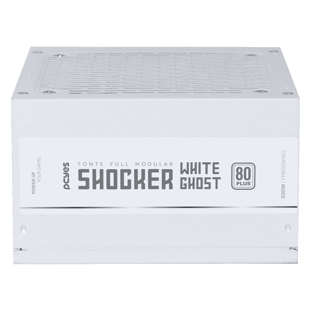 Fonte PCYES Gamer Shocker 600W Full Modular 80Plus White Ghost FM600WWG detalhe