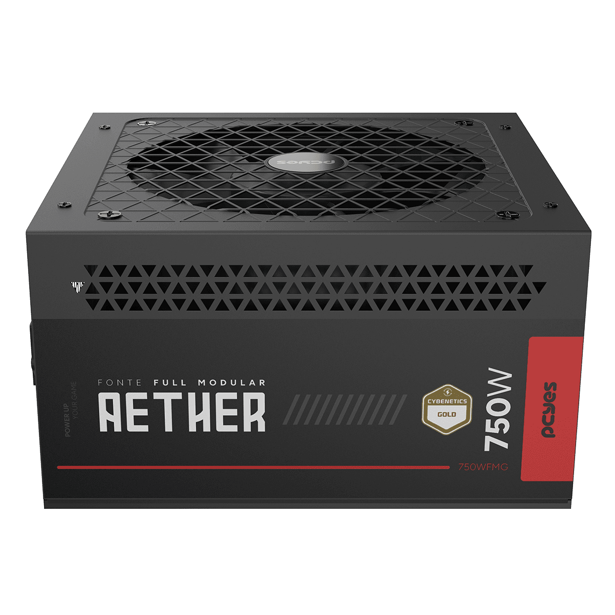 Fonte PCYES Gamer Aether 750W Full Modular Gold PCIe 5.0 ATX 3.1 750WFMG detalhe