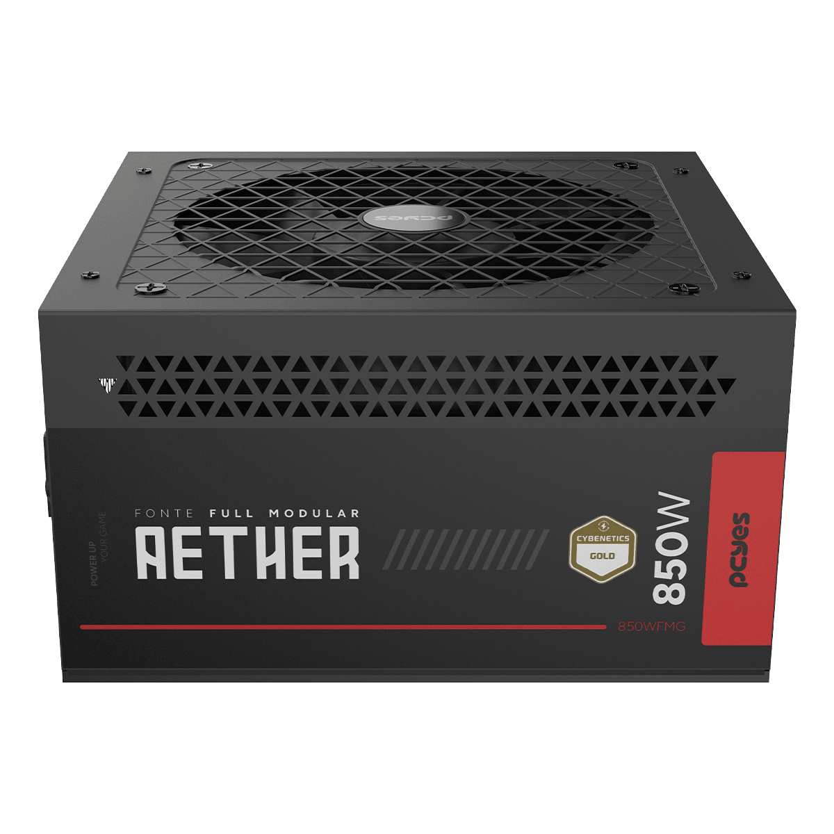 Fonte PCYES Gamer Aether 850W Full Modular Gold PCIe 5.0 ATX 3.1 850WFMG detalhe