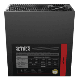 Fonte PCYES Gamer Aether 1000W Full Modular Gold PCIe 5.0 ATX 3.1 1000WFMG 5
