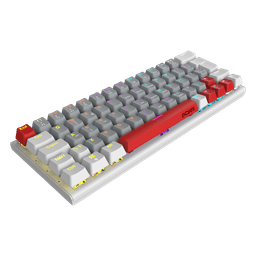 Teclado Mecânico PCYES Kuromori White Ghost Red Switch LED Rainbow PTKMWG60RD 2