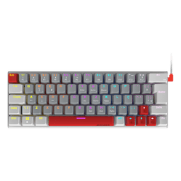 Teclado Mecânico PCYES Kuromori White Ghost Blue Switch LED Rainbow PTKMWG60BL 1
